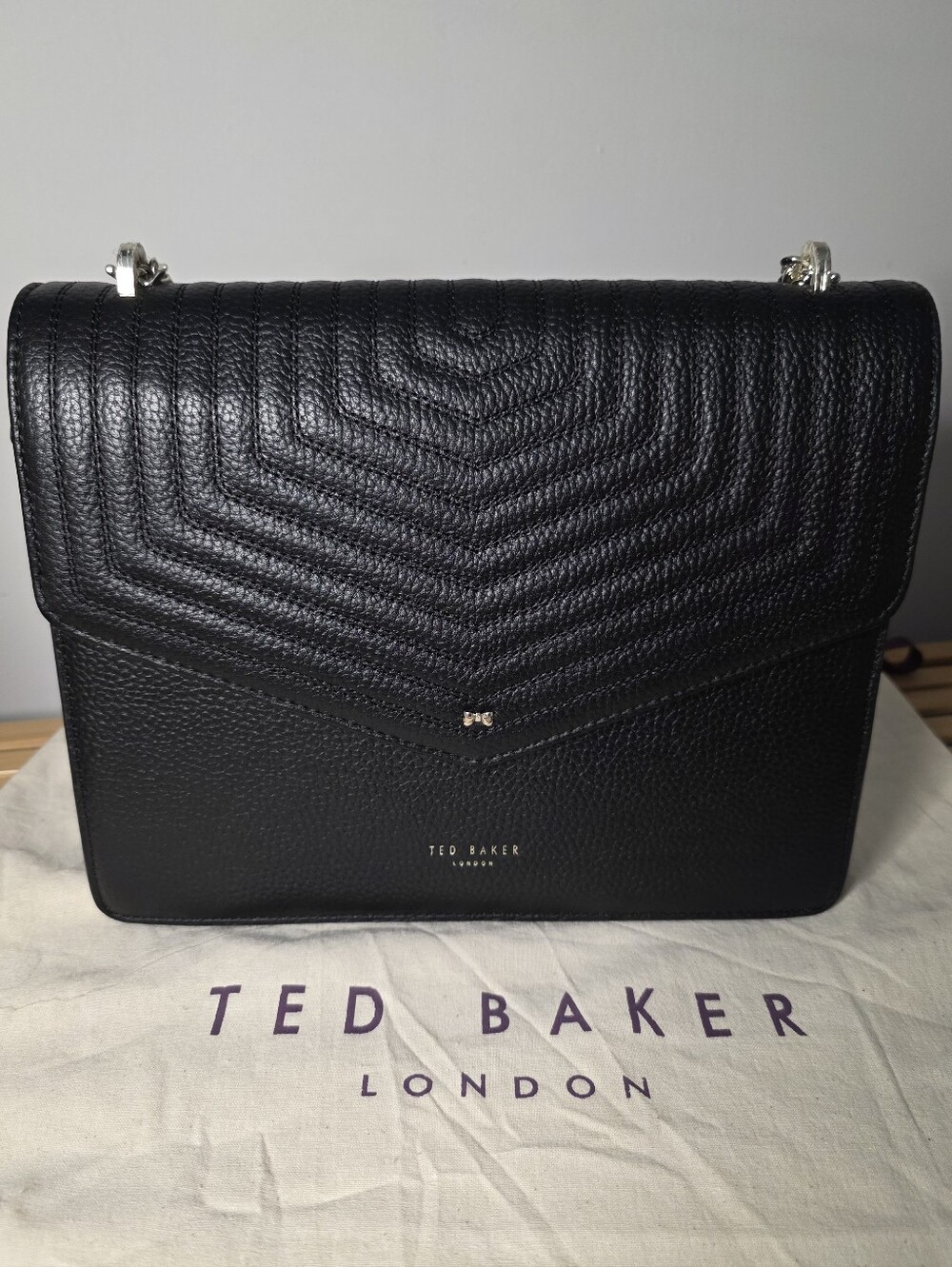 Ted Baker Quilted Envelope Top Handle Bag